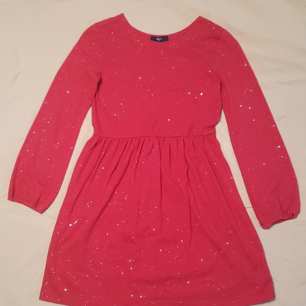 GAP Red Glitter Dress (Size L 10-11yrs)